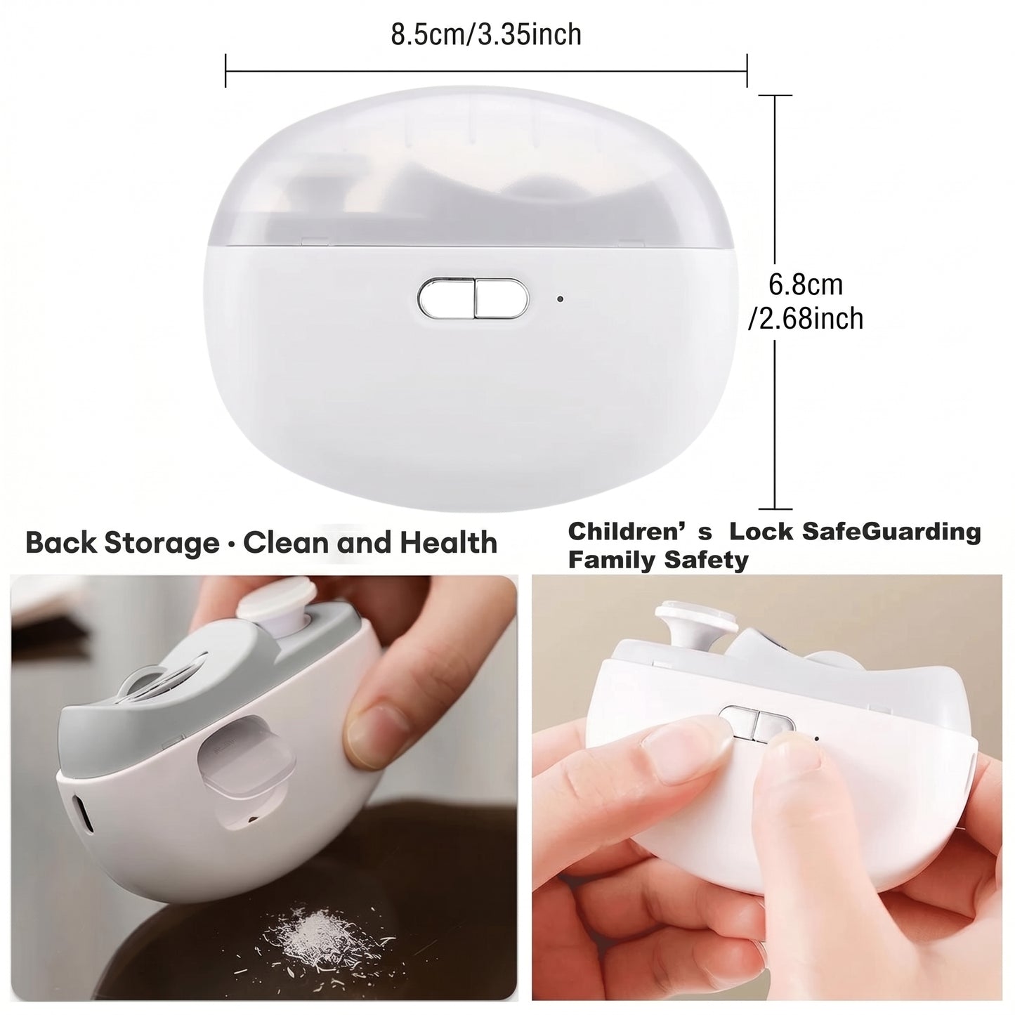 SEAHELTON 2-in-1 Electric Nail Clipper | DC01L