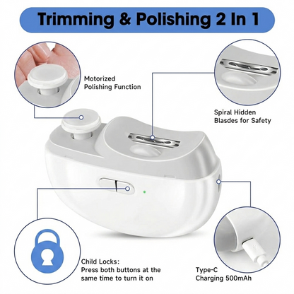 SEAHELTON 2-in-1 Electric Nail Clipper | DC01L