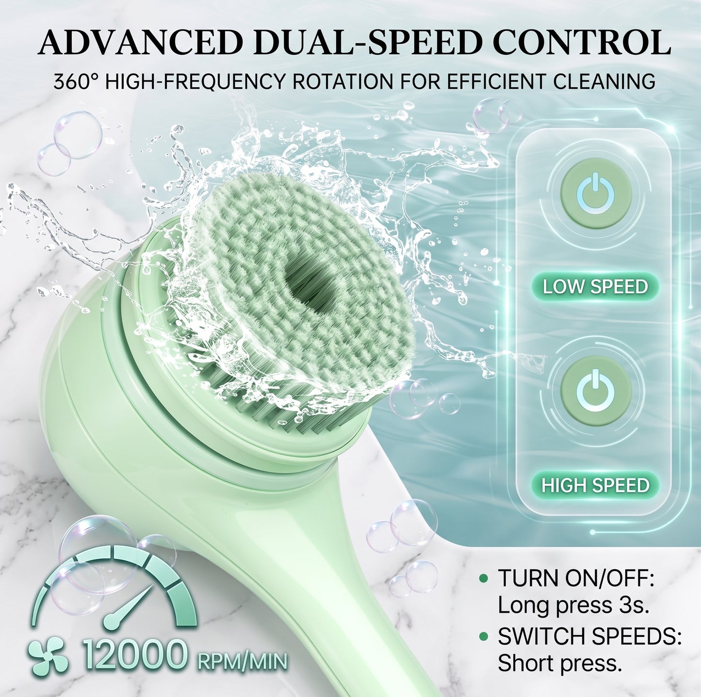 PureScrub™ 5-in-1 Electric Bath Brush — HARD-TO-REACH DIRT IS STILL DIRT | DC04L