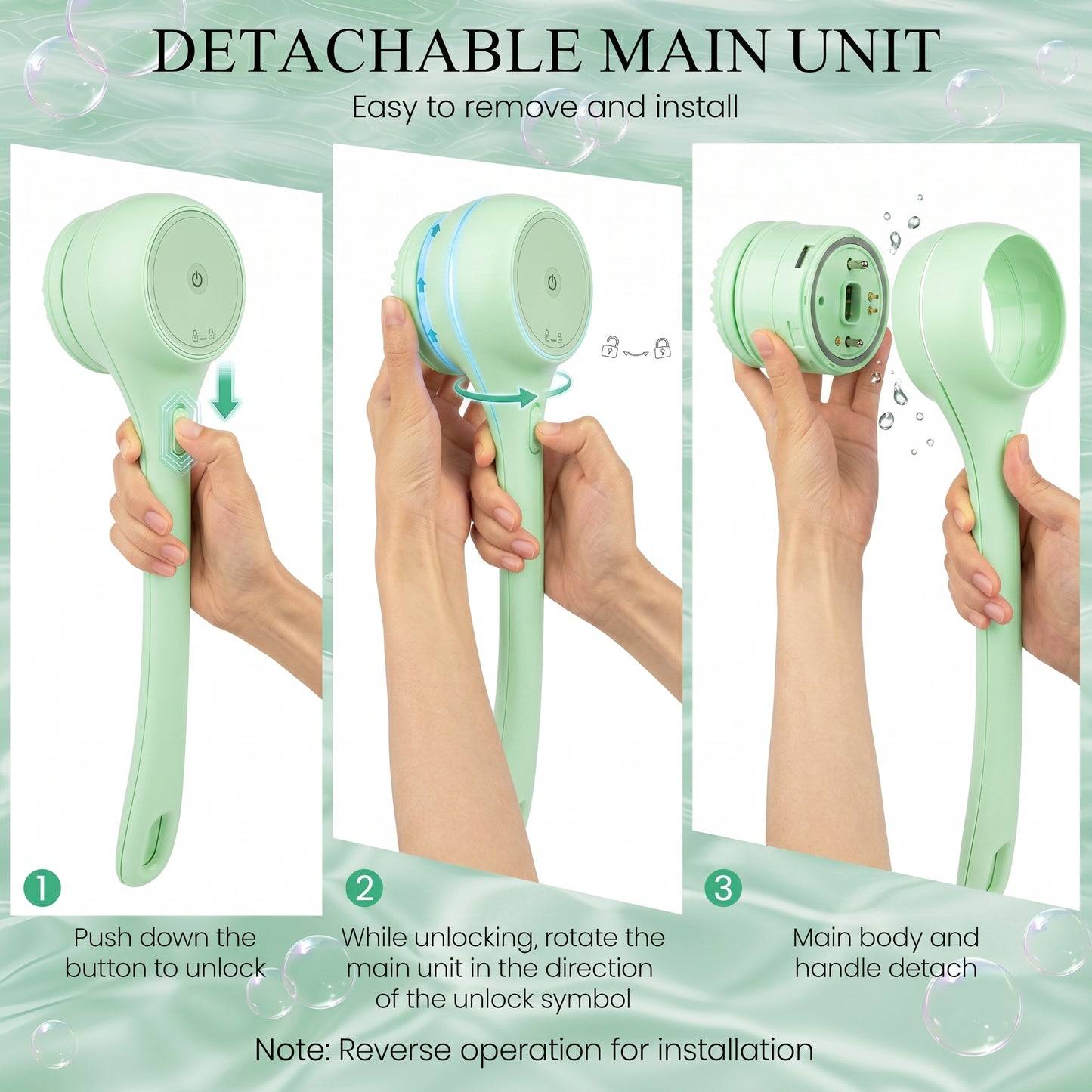 PureScrub™ 5-in-1 Electric Bath Brush — HARD-TO-REACH DIRT IS STILL DIRT | DC04L
