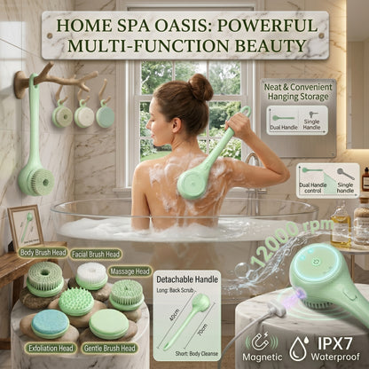 PureScrub™ 5-in-1 Electric Bath Brush — HARD-TO-REACH DIRT IS STILL DIRT | DC04L