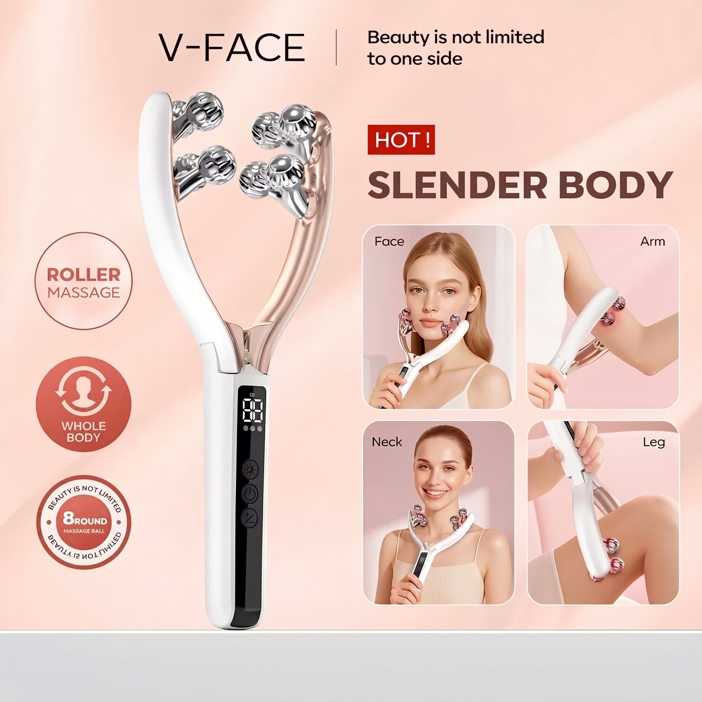 Wireless Facial Massager – Portable Rechargeable Skin Lifting & Puffiness Reducer | DC03L
