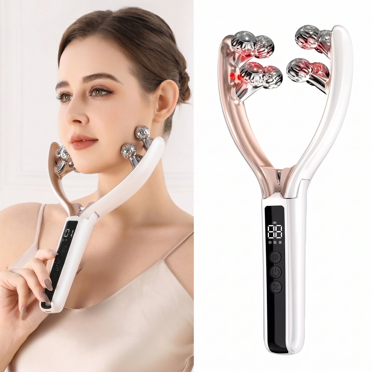 Wireless Facial Massager – Portable Rechargeable Skin Lifting & Puffiness Reducer | DC03L