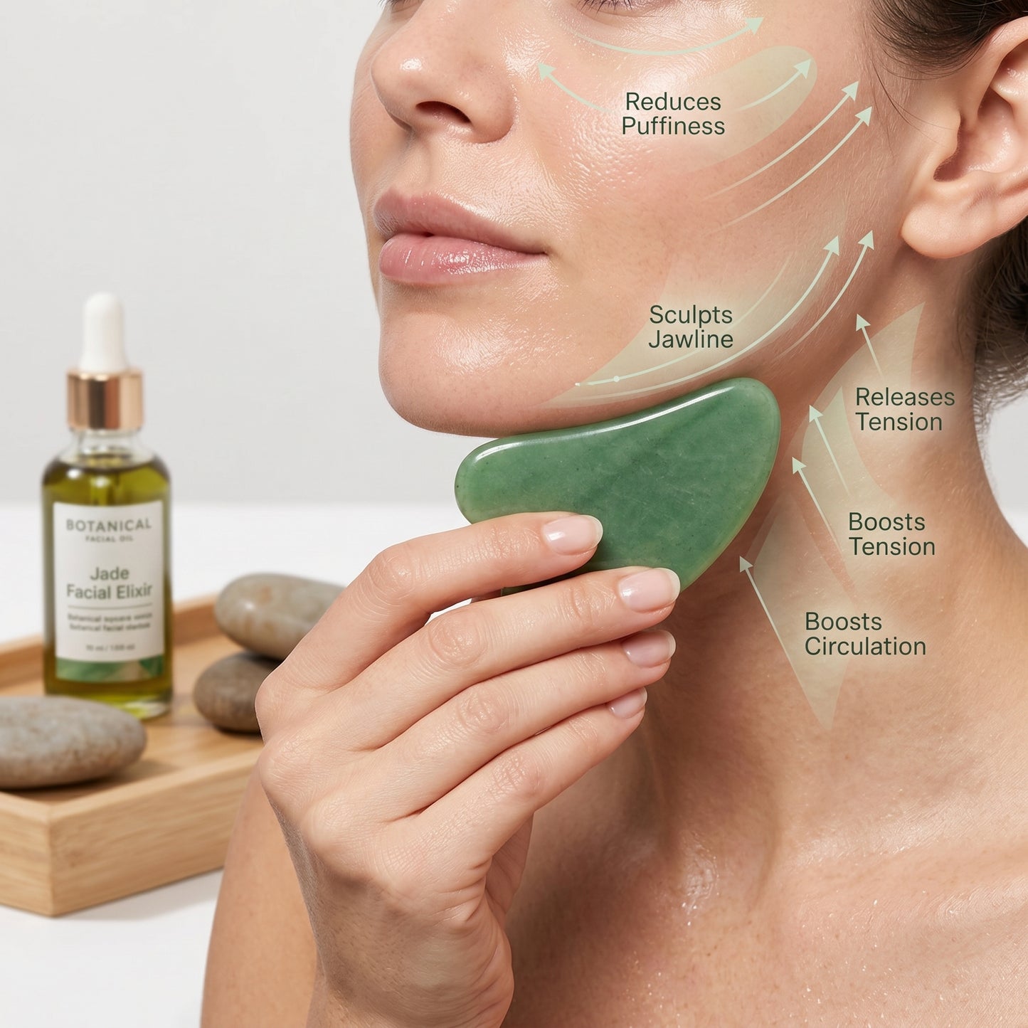 Green Jade Gua Sha – Lift, Sculpt & Relax | DC05L